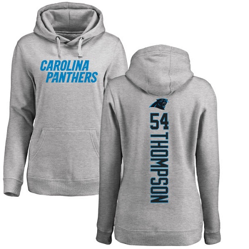 Carolina Panthers Ash Women Shaq Thompson Backer NFL Football 54 Pullover Hoodie Sweatshirts